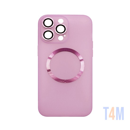 Capa Magnética com Lente de Câmara para Apple iPhone 14 Pro Max Rosa